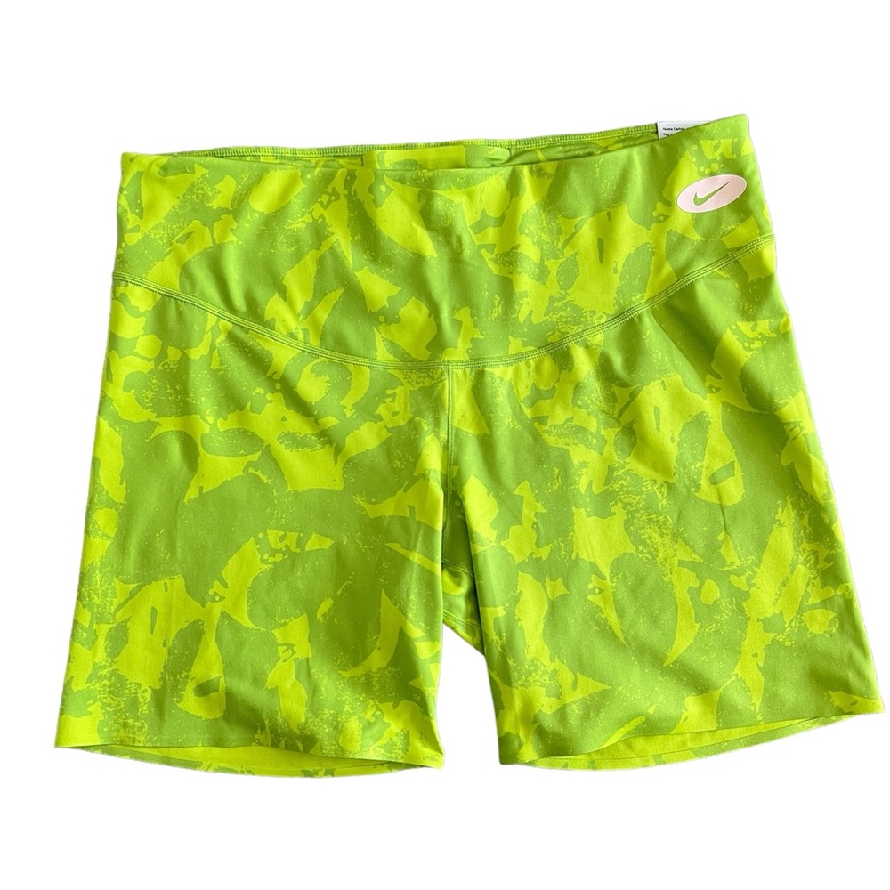 NWT Nike One Luxe Plus Size Green Biker Short